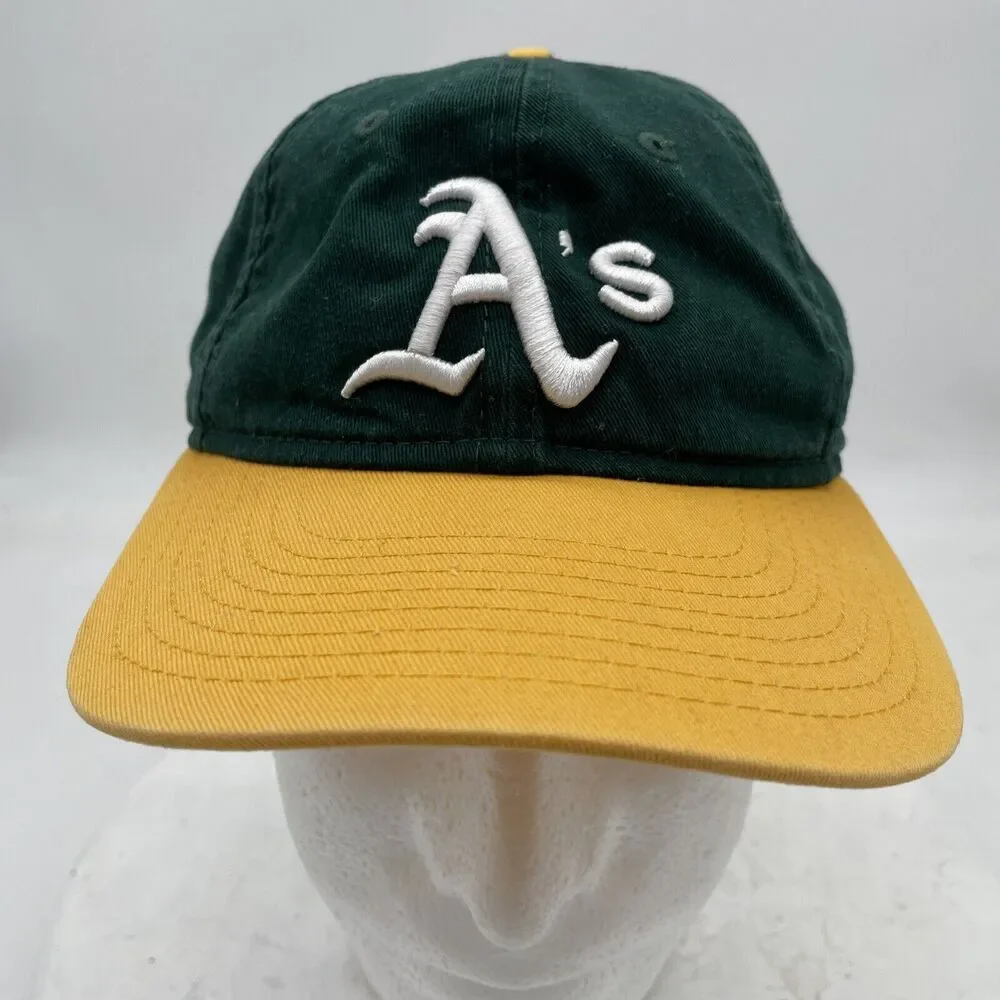 Oakland A's Youth Baseball Hat. Adjustable Green/Yellow 9Forty New Era 2017